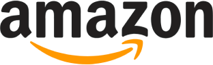 Amazon logo with black text and a yellow arrow forming a smile.